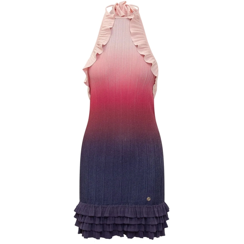 Casablanca Mini-robe Abito con Sfumatura e Balze mehrfarbig
