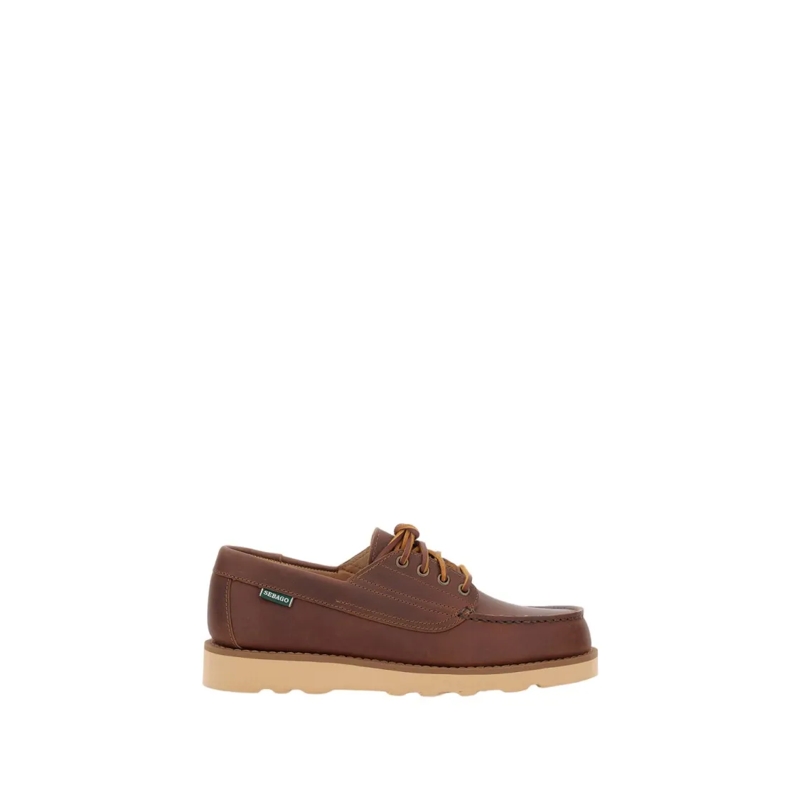Sebago Loafer Brown Calfskin Suede Loafers With Moccasin Stitchi Brown