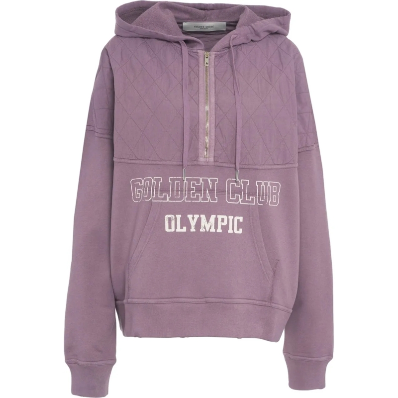 Golden Goose  Hoodie with quilted detail lila
