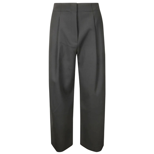 Studio Nicholson  High-Waisted Cotton Trousers Black