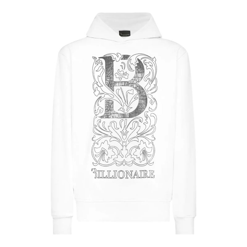 BILLIONAIRE Top Hoodie weiss