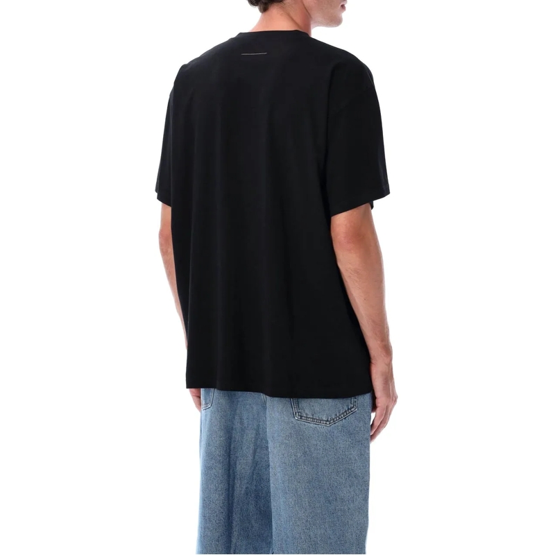 Maison Margiela T-Shirt Tape Logo Tee Nero schwarz