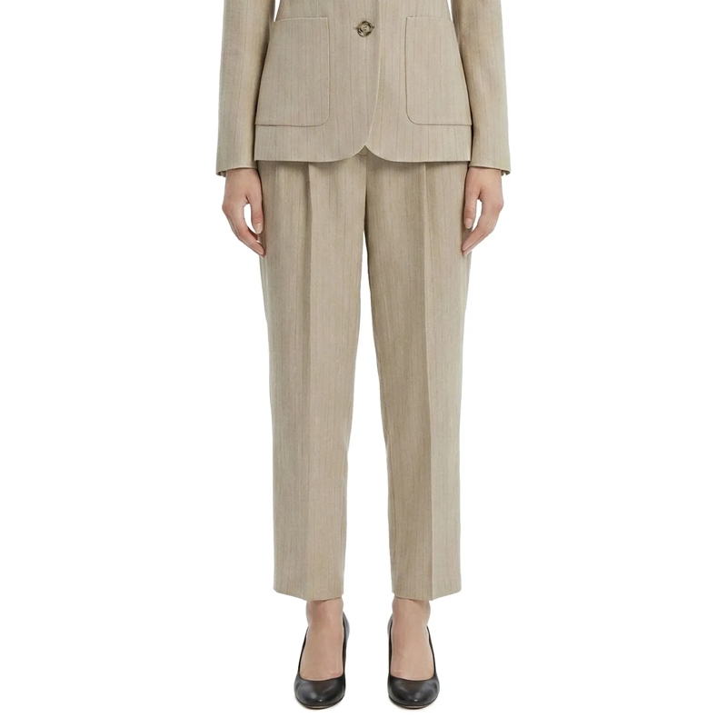 Luisa Cerano  Hose aus Leinen-Mix braun(Image 2)
