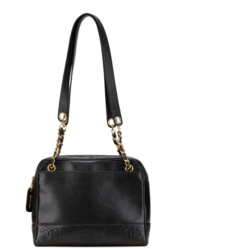 Chanel Sac à bandoulière Triple CC Caviar Shoulder Bag schwarz