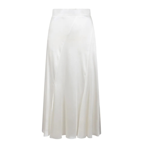 Alberta Ferretti Satin Skirt White Mini jupes