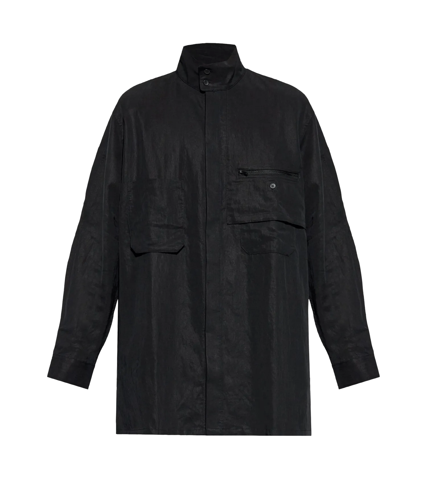 Y-3 - Overshirt mit Logo-Print - Größe L - schwarz