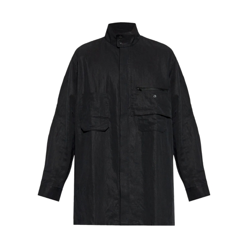 Y-3 Hemden Overshirt mit Logo-Print black black