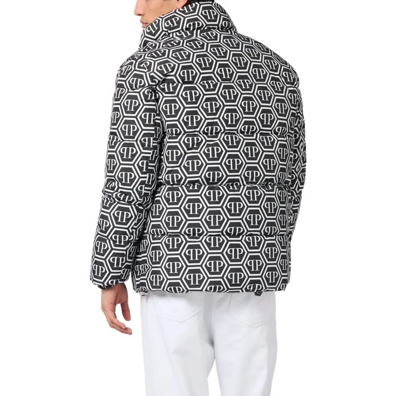 Philipp Plein Lederjacke Jacke Monogram schwarz(Image 2)