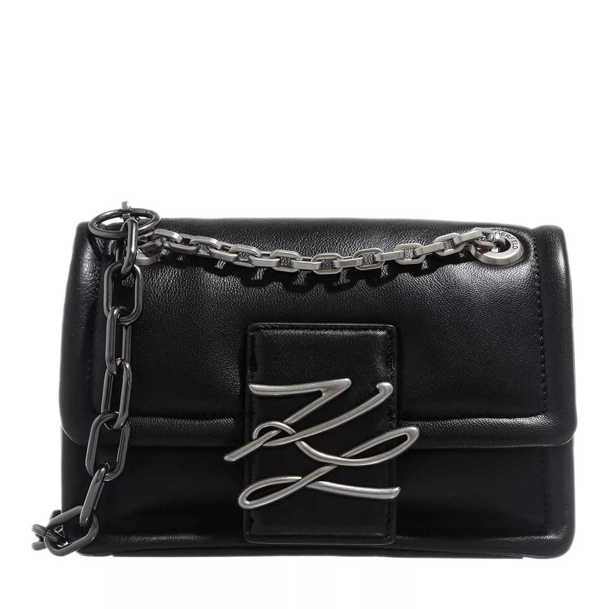 Karl Lagerfeld K/Autograph Soft Lea Cb Black Crossbody Bag