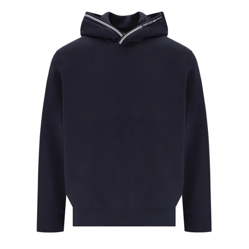 Emporio Armani Truien EMPORIO ARMANI MARINEBLAUES HOODIE blau