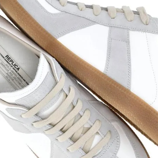 Maison Margiela White Leather Replica Sneakers White lage-top sneaker