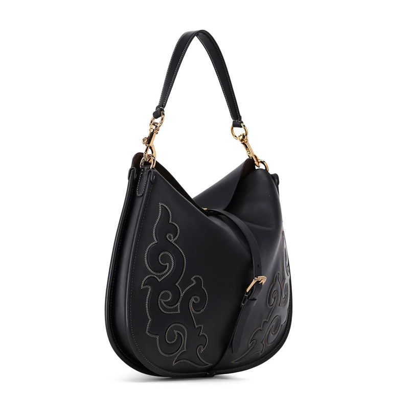 Etro Crossbody Bag Schultertasche aus Leder schwarz(Image 3)