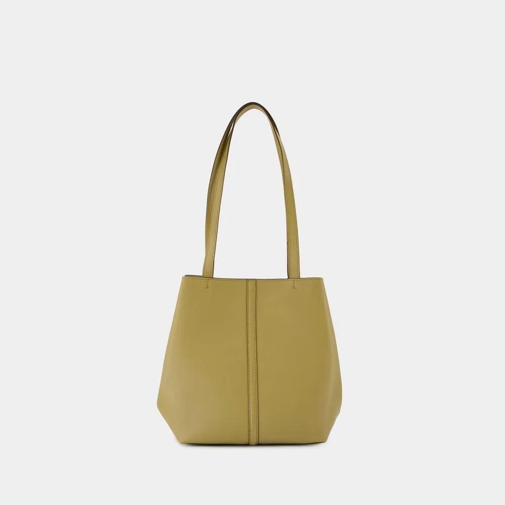 Vanessa Bruno Shoppers & Totes Cabas Pm Leather Green in groen