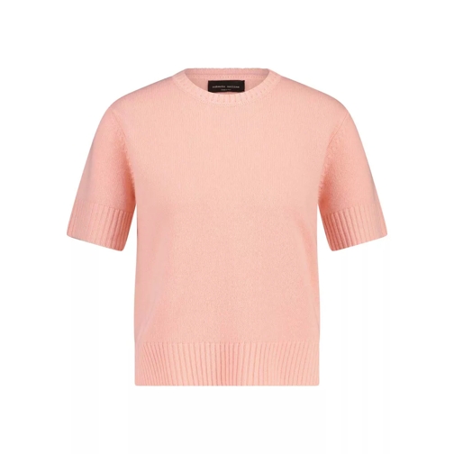 Roberto Collina Kurzarmpullover aus Merino & Kaschmir 481044811287 Rosa 