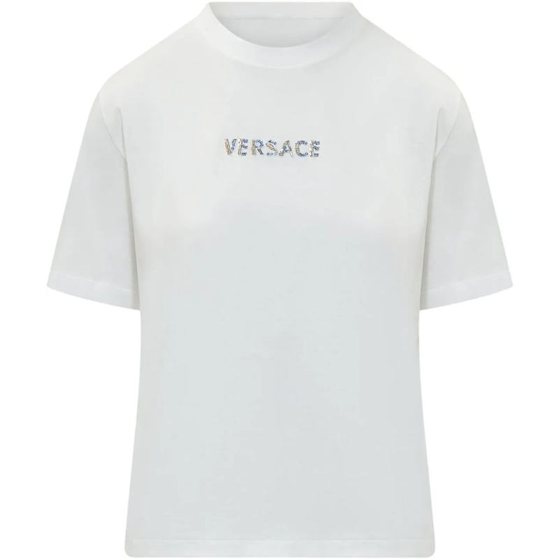 Versace T-Shirt T-shirt con Logo Decorativo weiß