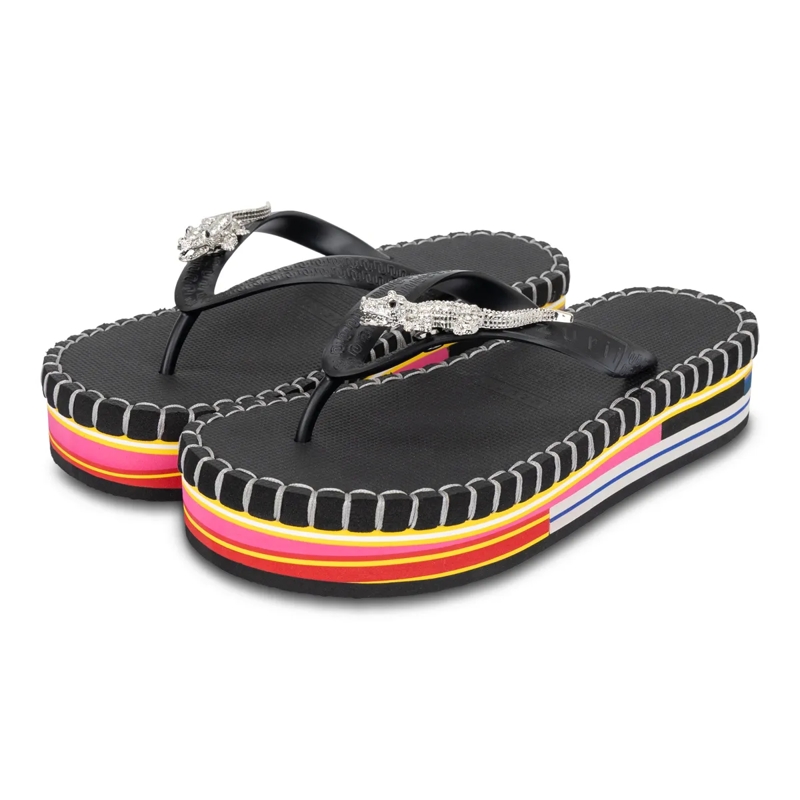 UZURII Flip Flops flip flop Crocodile Colorful Black schwarz(Image 14)