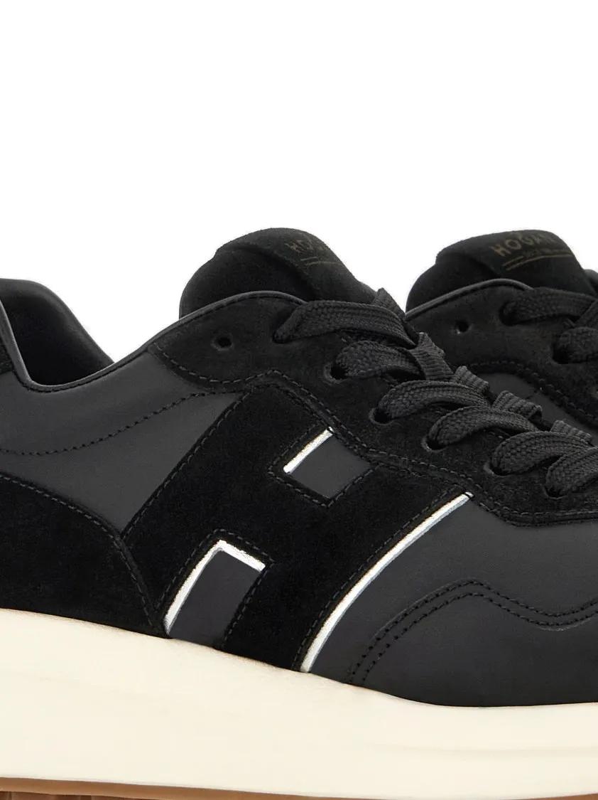 Thumbnail - Hogan Low-Top Sneaker - Streamlined Black Sneakers With Suede Texture - Gr. 37 (EU) - in Schwarz - für Damen