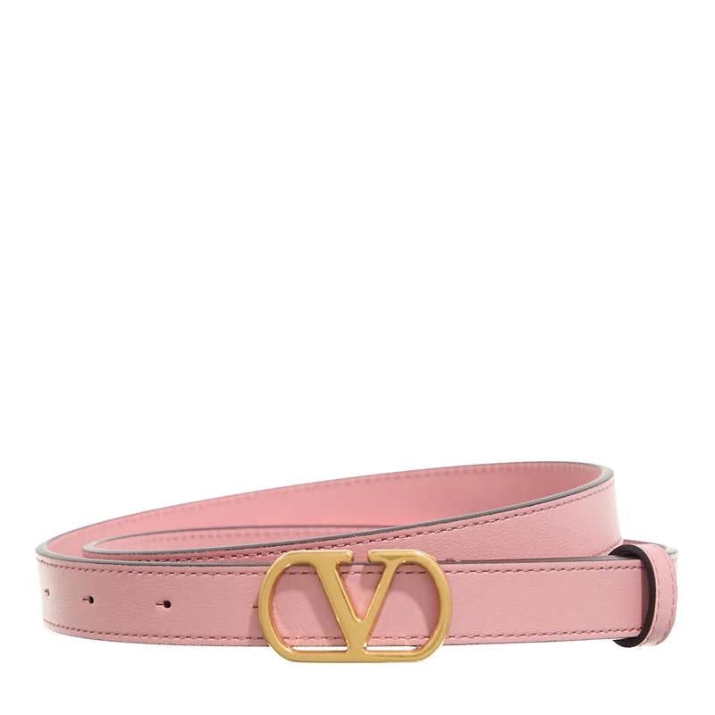 Valentino Garavani Dünner Gürtel VLogo Belt Rose