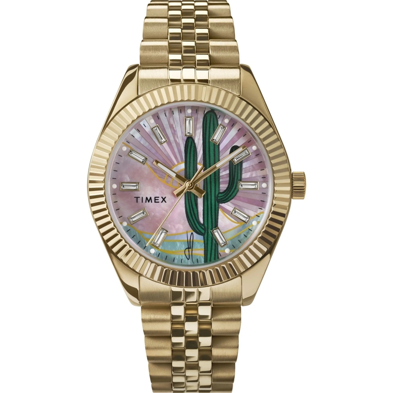 Timex Quarzuhr Quarz-Analoguhr Timex X Jacquie Aiche gold