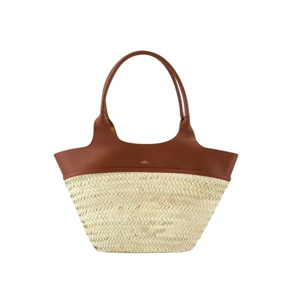 A.P.C. Tote - Panier Tanger Shoulder Bag - Leather - Hazelnut - Gr. unisize - in Braun - für Damen