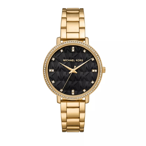 Michael Kors Women's Pyper Three-Hand Alloy Watch MK4593 Gold Montre habillée
