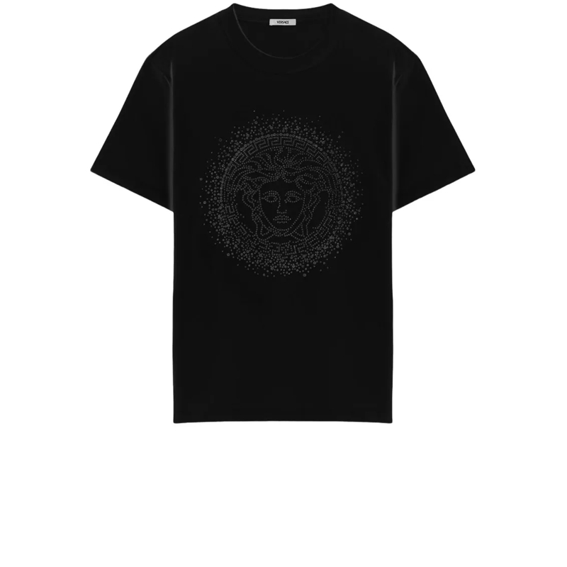 Versace T-Shirt Black Medusa Crystal T-Shirt Black