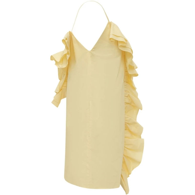 MSGM Minikleid Abito Corto Senza Maniche con Applicazioni gelb(Image 4)