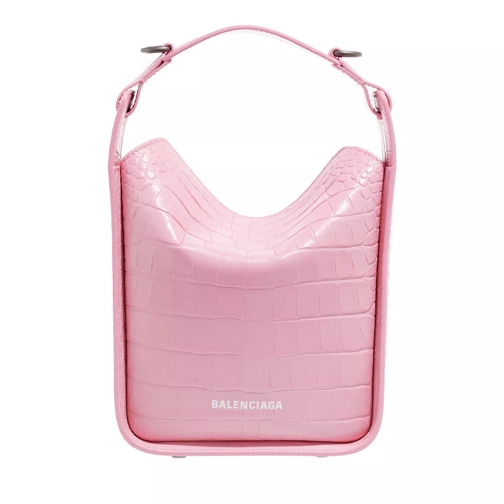 Balenciaga Shoulder Bag Calf Leather Pink Bucket Bag