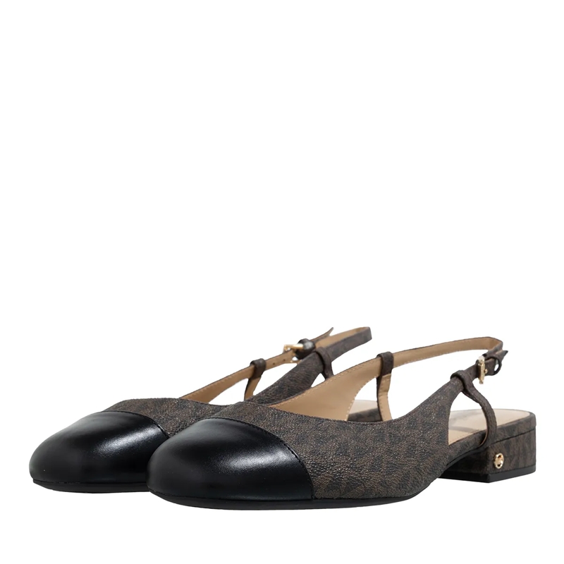 MICHAEL Michael Kors Ballerinas Perla Flex Sling Flat Blk/Brown(Image 3)