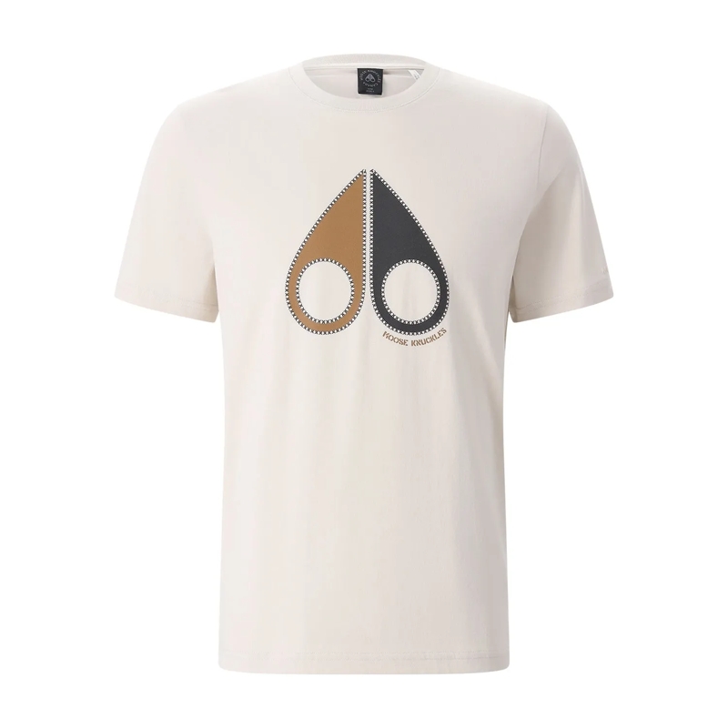 Moose Knuckles T-Shirt T-Shirt mit Logoprint beige