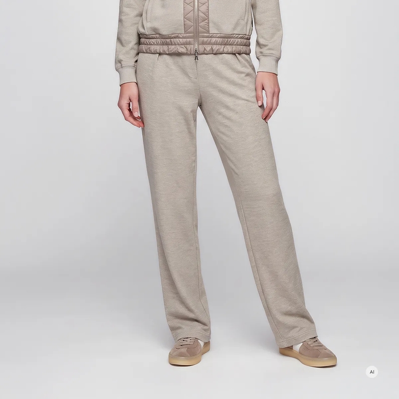 Marc Aurel Stoffhose Hose- Joggerbündchen- Bundfalten- Seitentasche beige(Image 3)