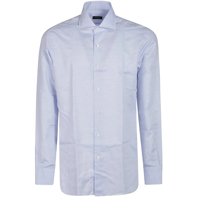 Barba Napoli Legeres Oberteil Long Sleeve Neck Shirt Blue blau