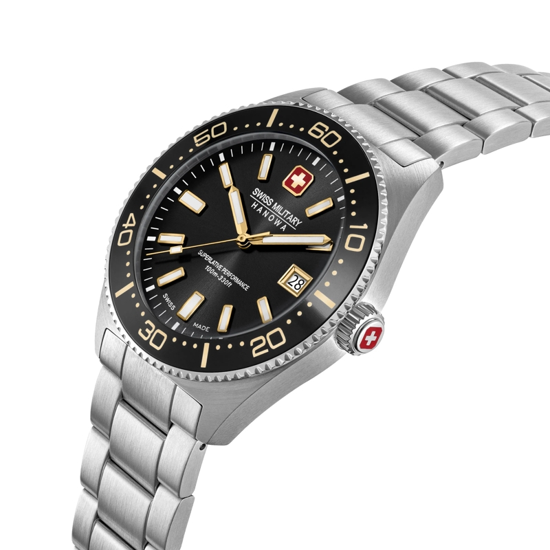 Swiss Military Hanowa Quarzuhr Quarzuhr Afterburn Chrono- Anzeige: 3 + 3 Zeiger schwarz(Image 2)