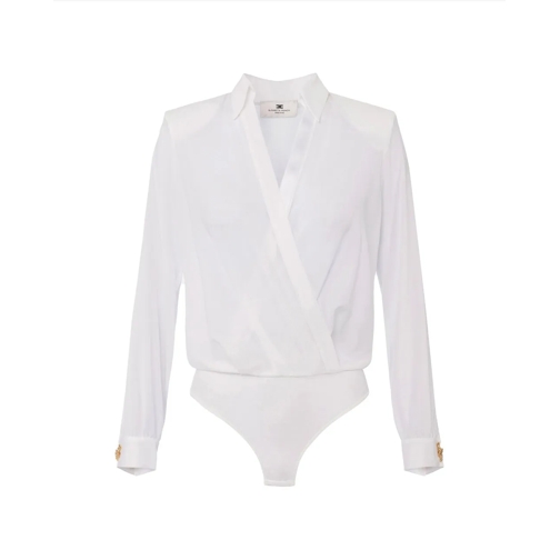 Elisabetta Franchi T-shirts Top Ivory weiß