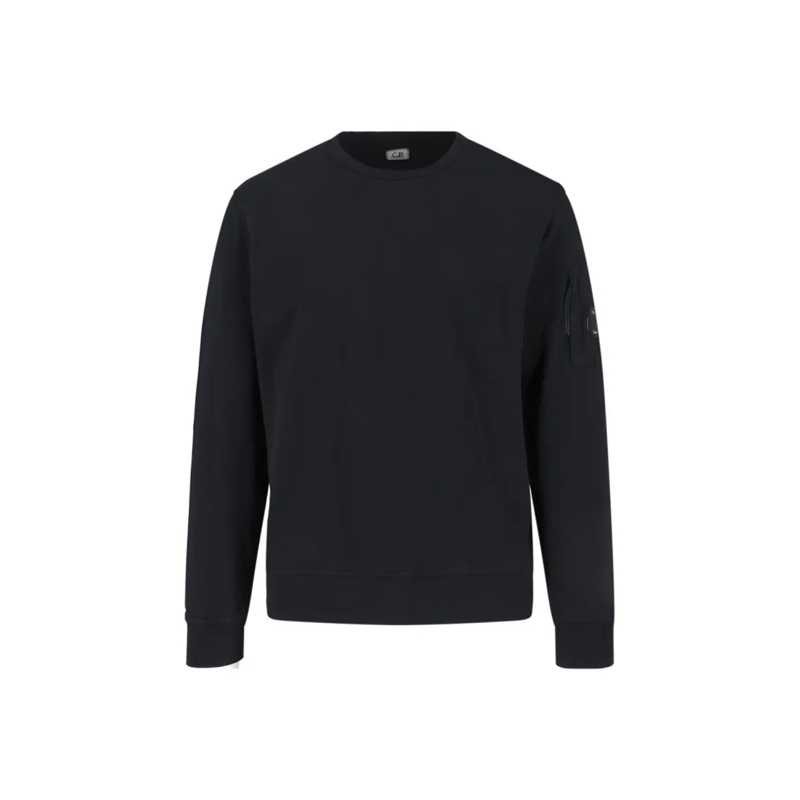 CP Company Pull Timeless Black Sweater With Round Neckline And Lon Black
