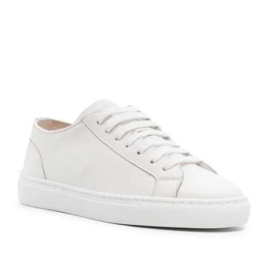 Doucal%27s Low-Top Sneaker - Logo-Debossed Leather Snekaers - Gr. 38,5 (EU) - in Weiß - für Damen