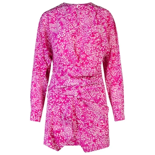 Isabel Marant Habla' Dress In Fuchsia Silk Blend Pink Mini-Kleider