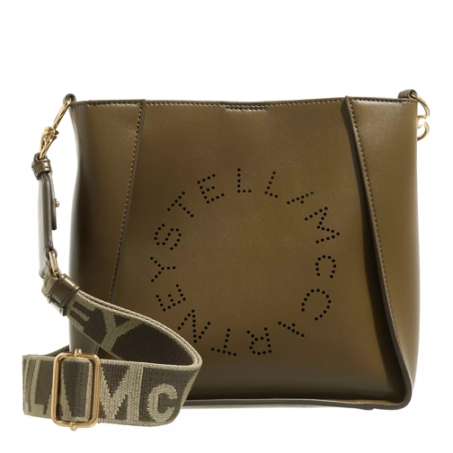 Stella McCartney Logo Shoulder Bag Military Green Crossbody Bag