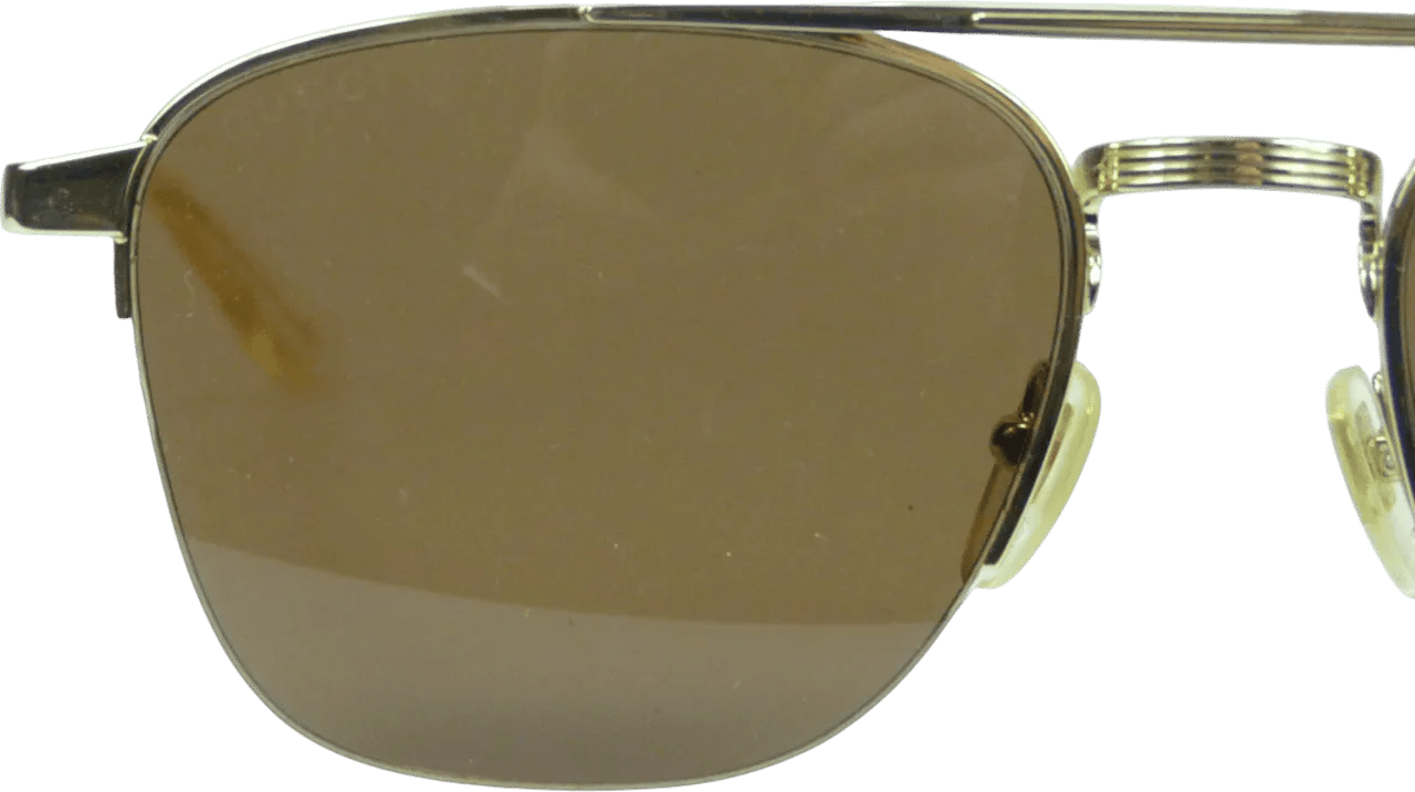 Thumbnail - Gucci Sonnenbrillen - Occhiali da Sole dorati GG0985S - Gr. unisize - in Gold - für Damen