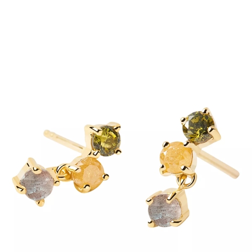 PDPAOLA Flora Gold Earrings Gold Oorsteker