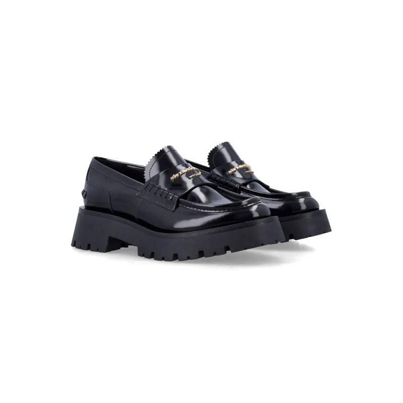Alexander Wang Balletschoenen Carter Mid-Heel Leather Loafers Black