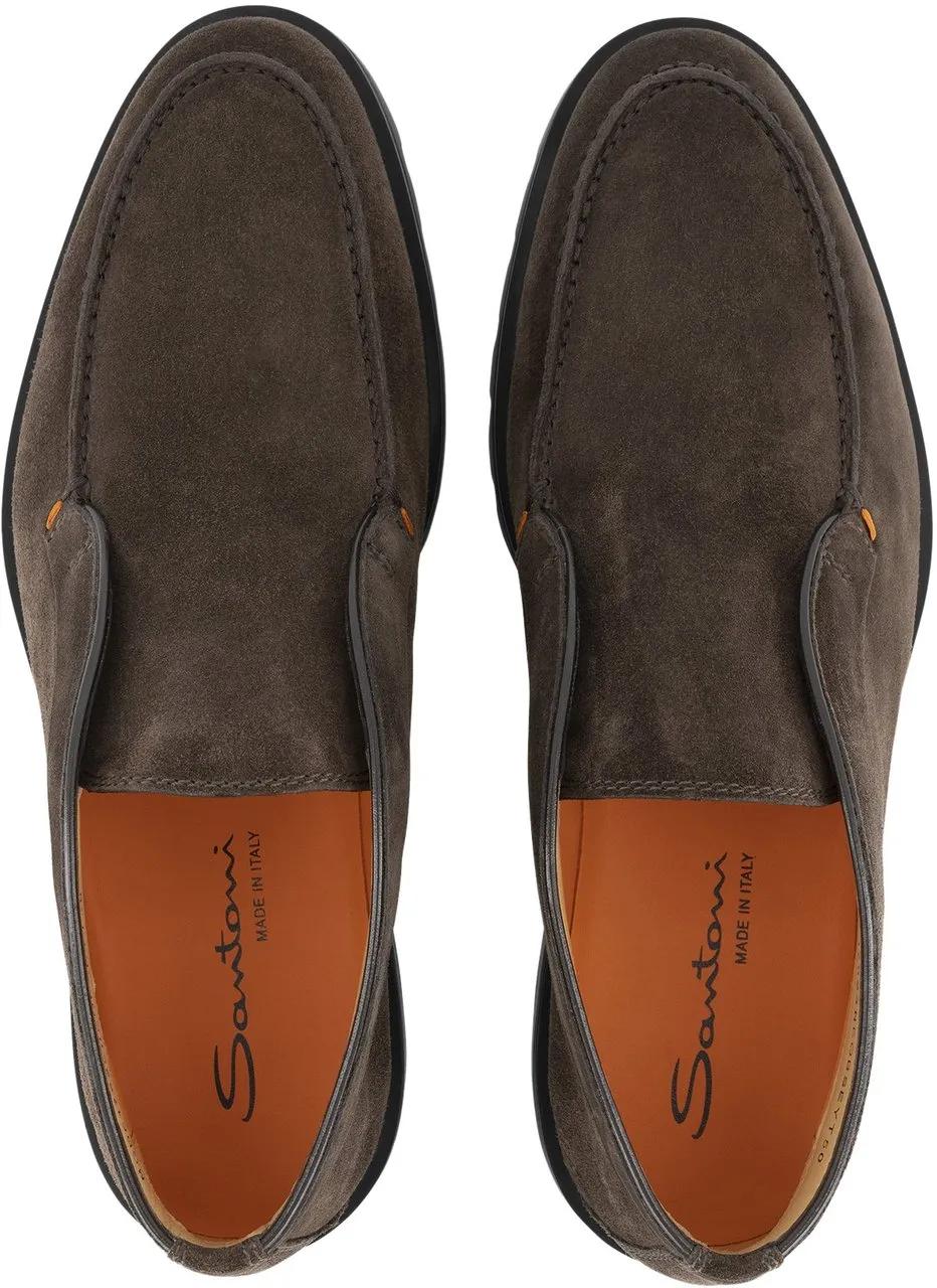 Thumbnail - Santoni Low-Top Sneaker - Desert Boot aus Veloursleder - Gr. UK_11 - in Braun - für Damen