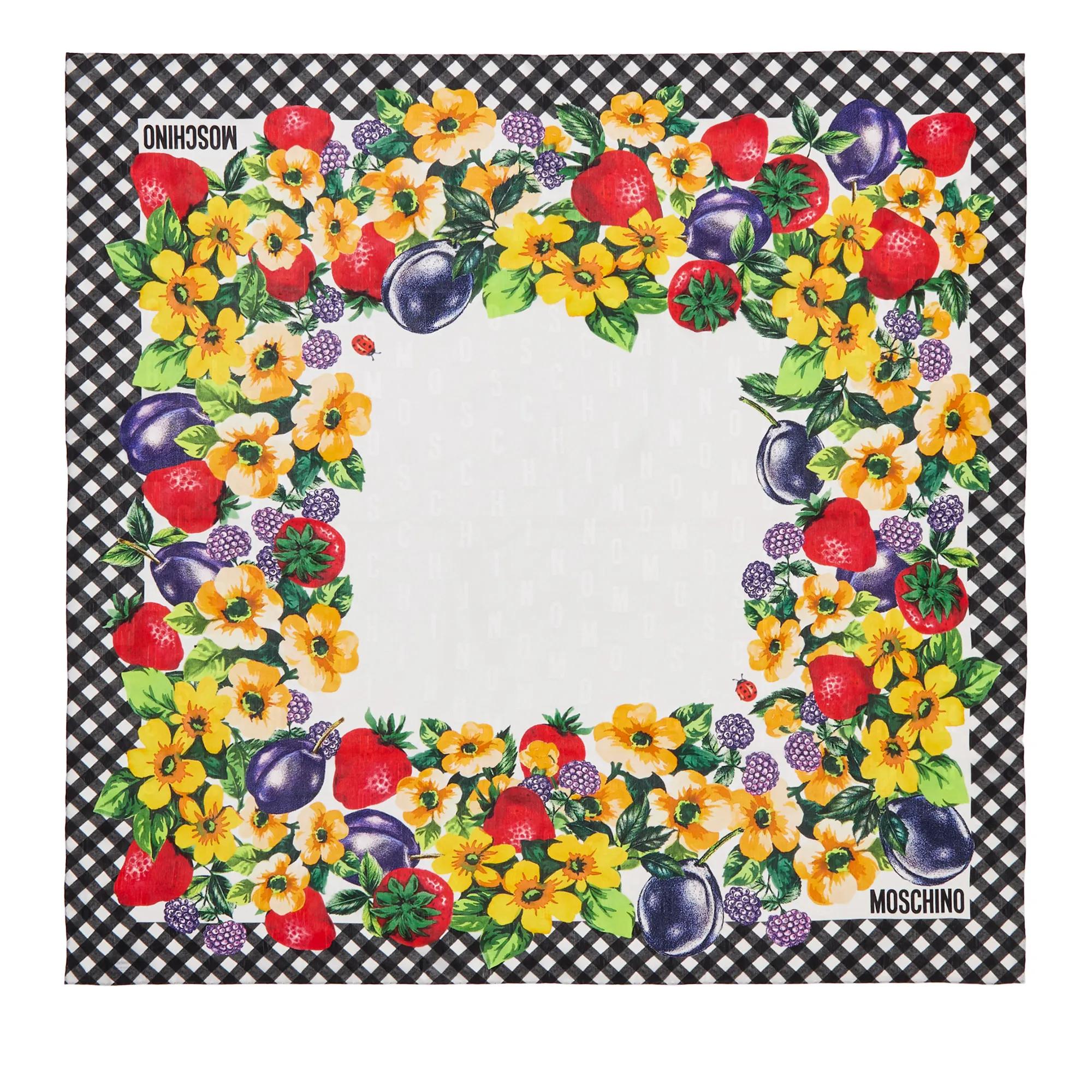 Moschino 100% Silk Jaqcuard Printed Square Moschino