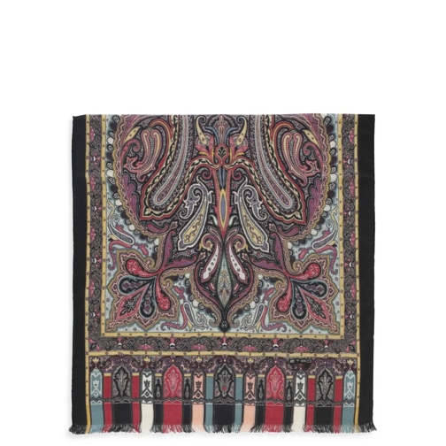 Etro Écharpe légère Shawl With Paisley Print Multicolor