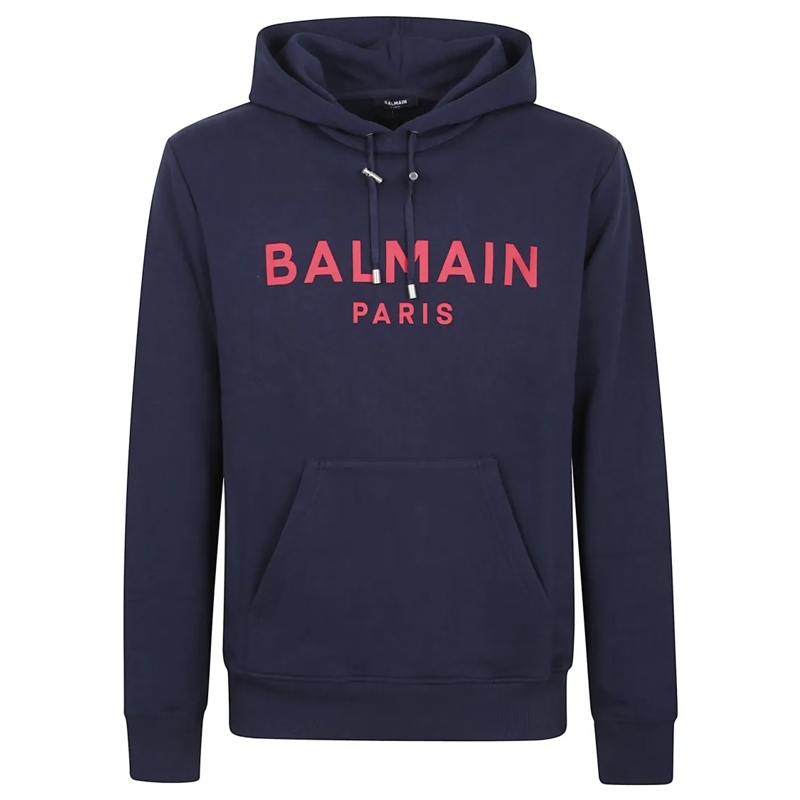 Balmain  Navy Blue Organic Cotton Sweatshirt Blue