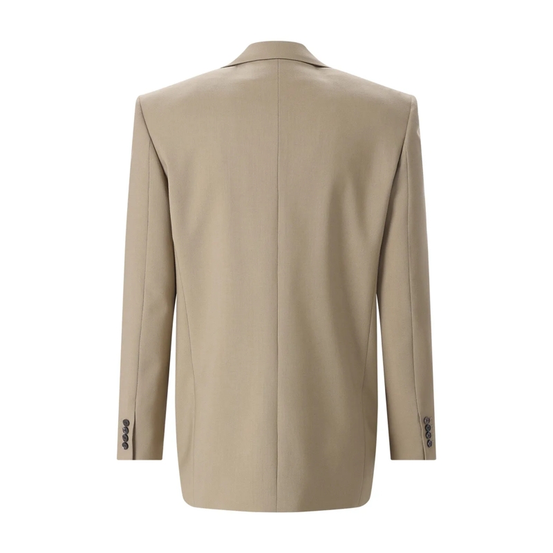 Saint Laurent Colbert Sakko aus Wolle & Mohair beige(Image 3)