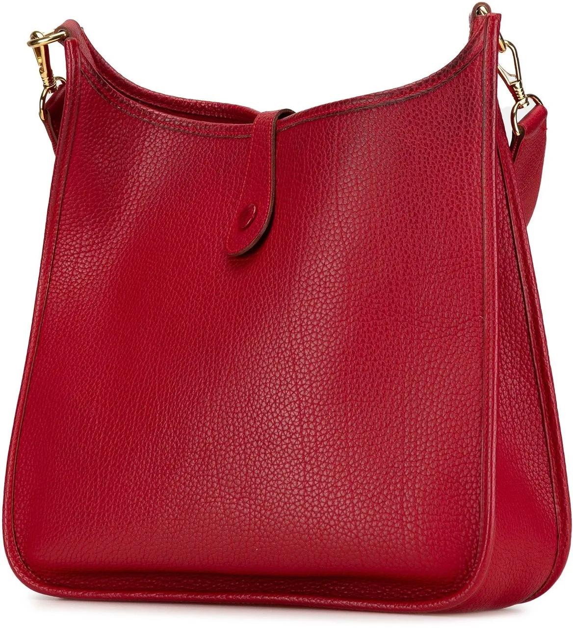 Hermès Shoppers Taurillon Clemence Evelyne I GM in rood