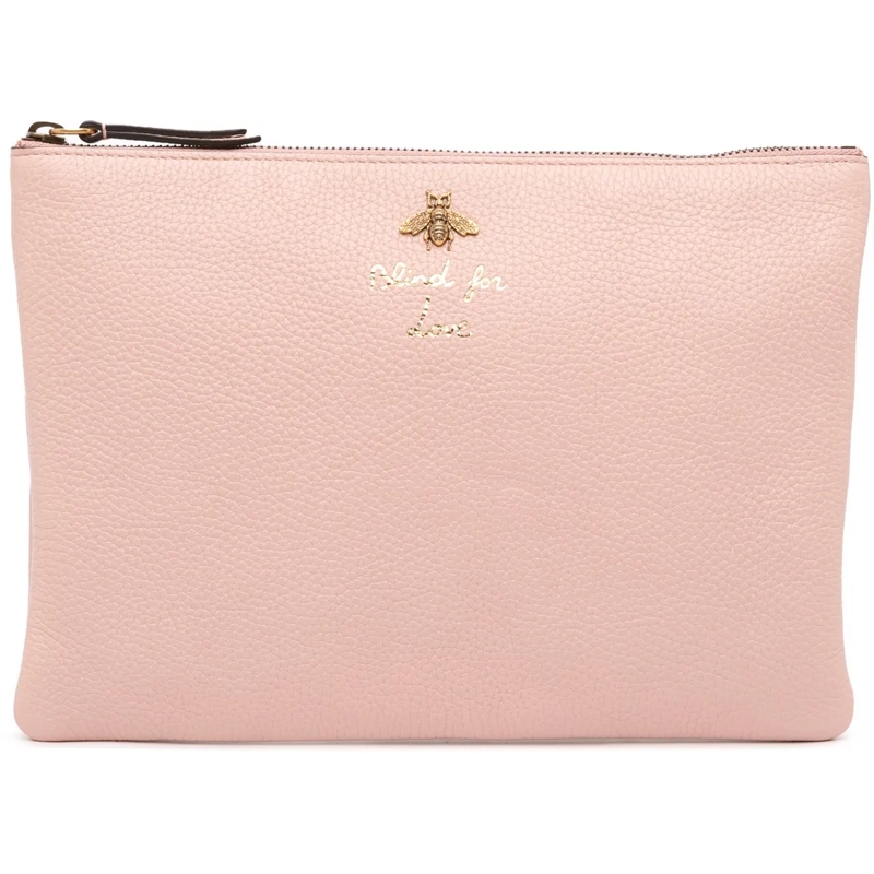 Gucci Clutch Leather Blind For Love Clutch rose