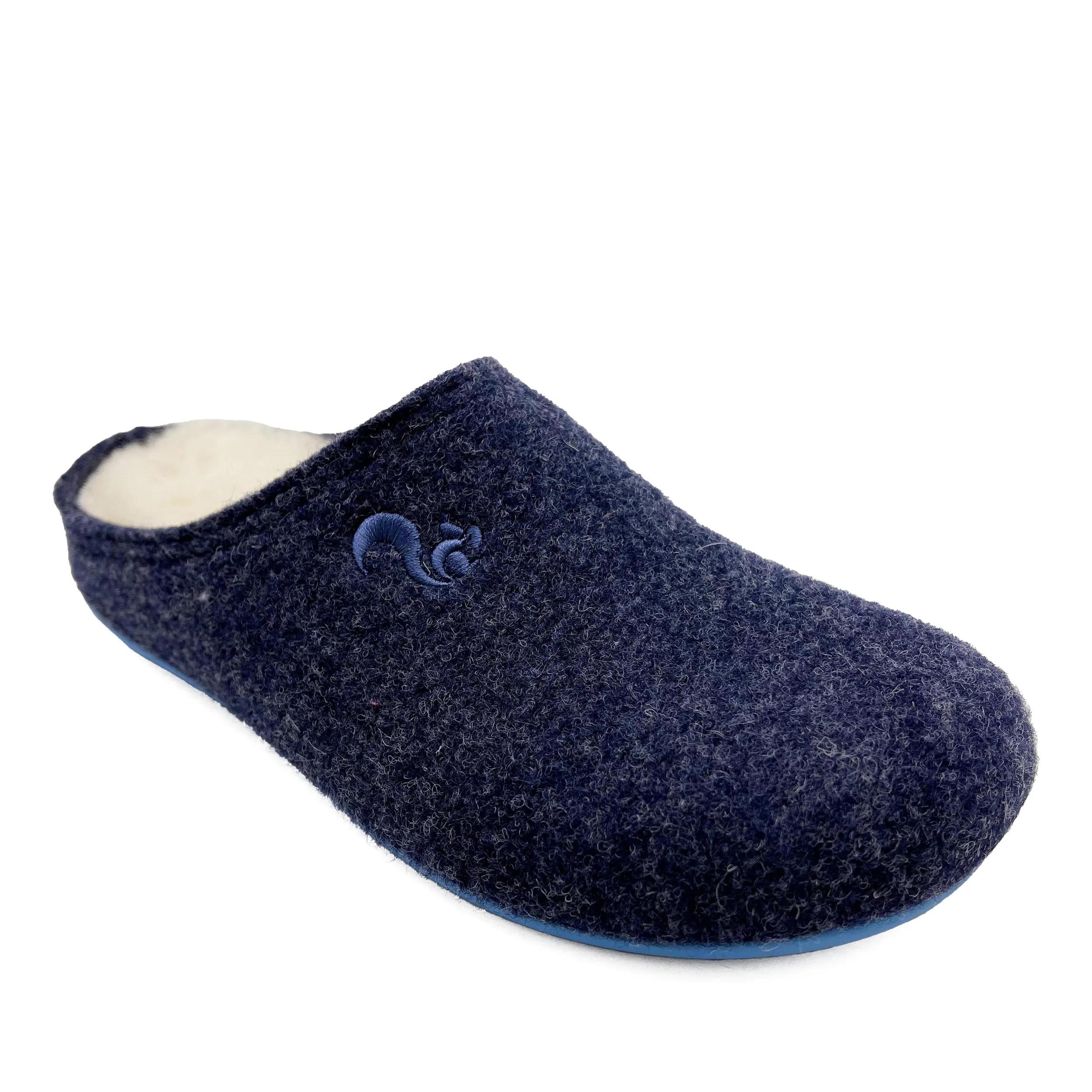 thies Sneakers - thies 1856 ® Recycled Wool Slippers dark navy blue - Gr. 36 (EU) - in Blau - für Damen