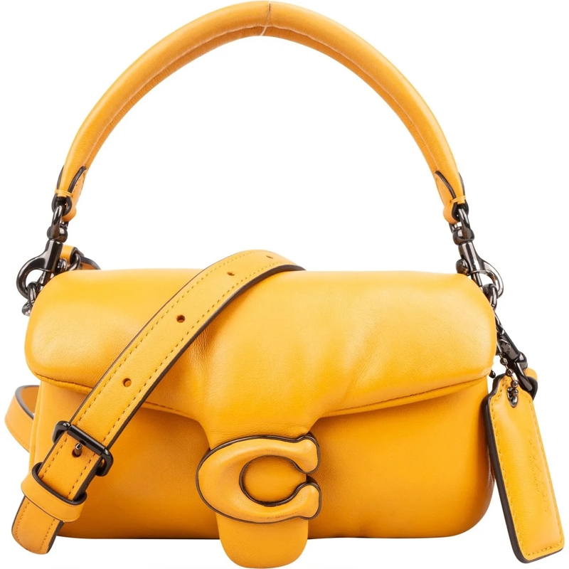 Coach Tote Coach Yellow Leather Tabby 18 Handbag gelb